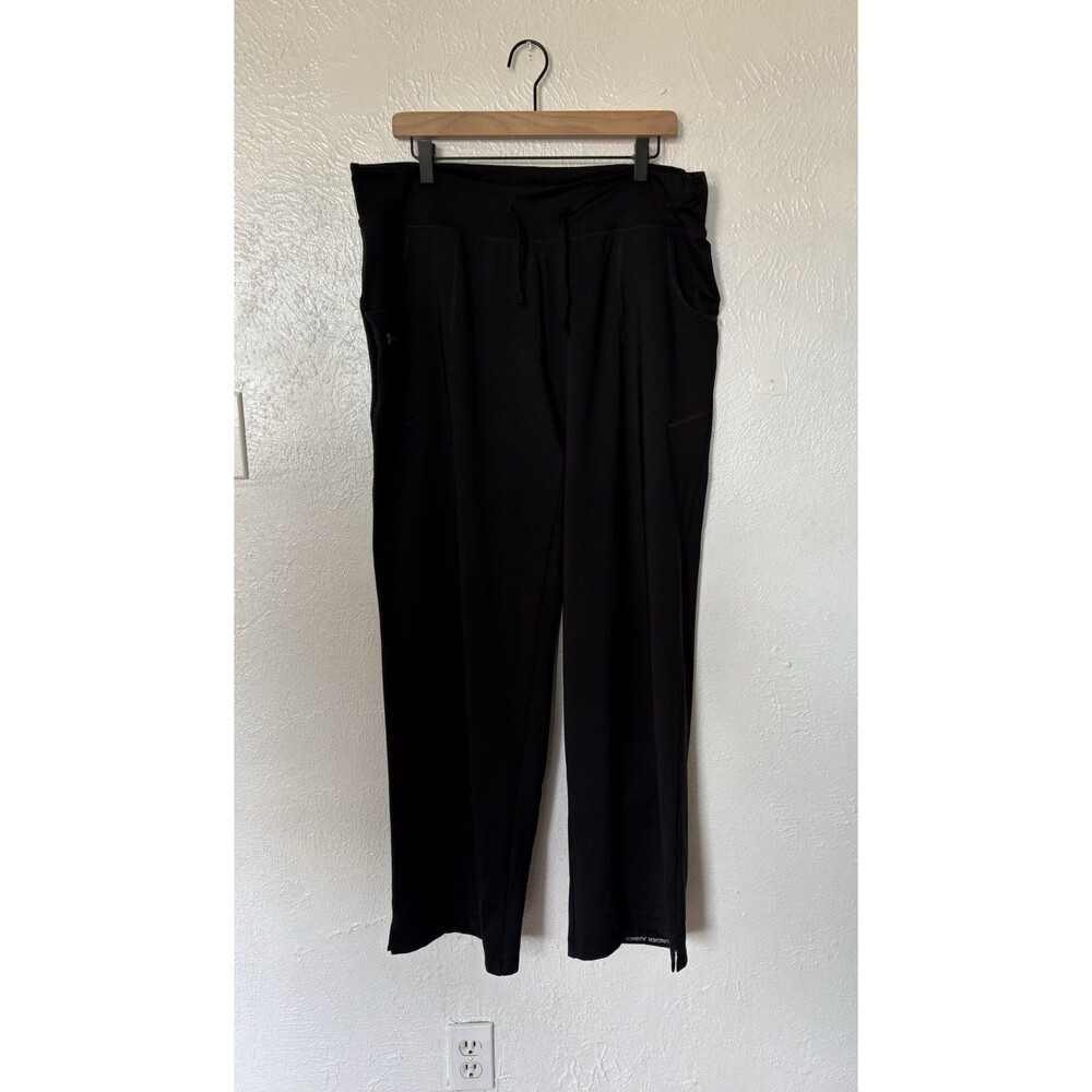 UnderArmor Women’s Black Activewear Straight Leg Pants With Pockets Size XL